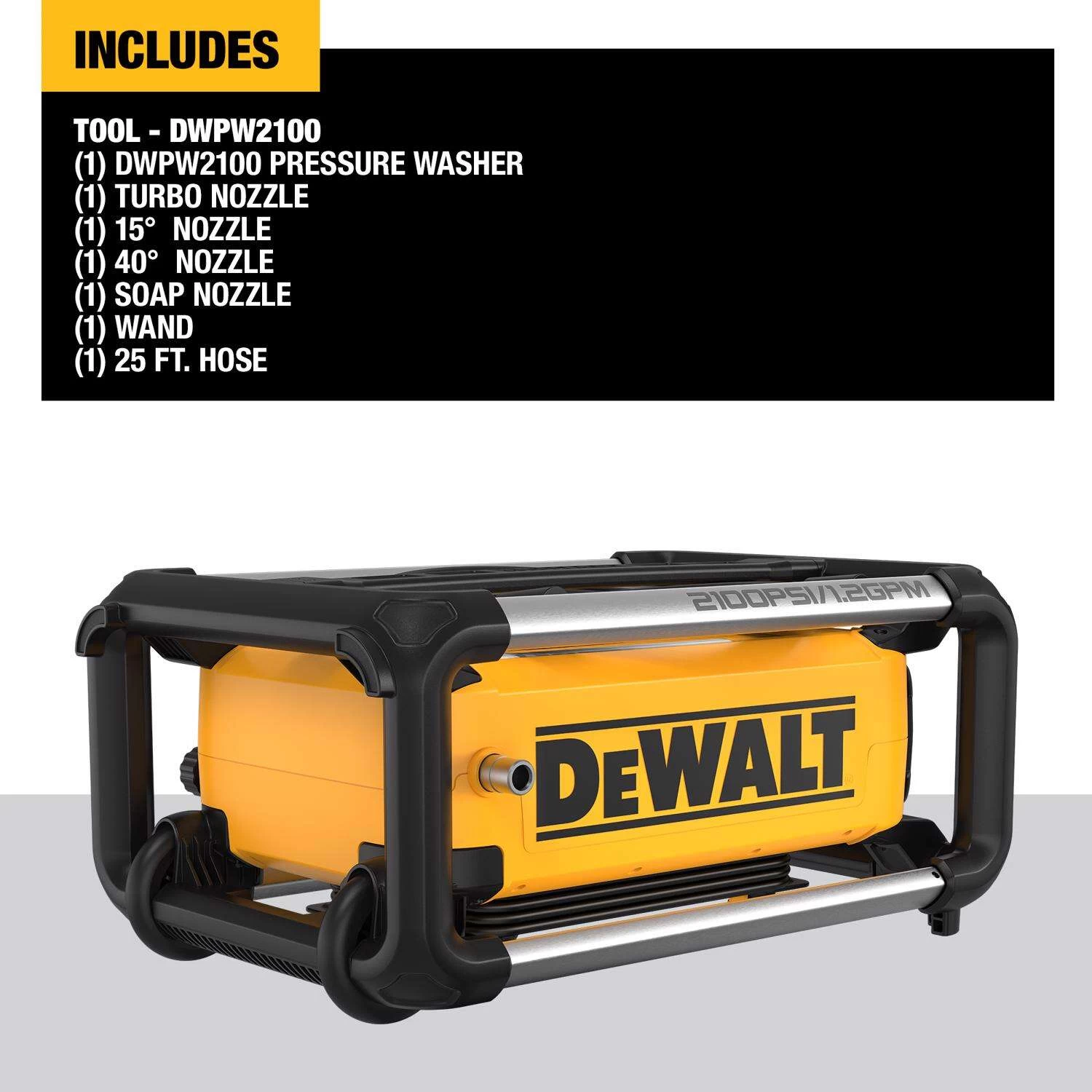 DeWalt DWPW2100 OEM Branded 2100 Psi Electric 1.2 Gpm Pressure Washer 3 DeWalt DWPW2100 OEM Branded 2100 Psi Electric 1.2 Gpm Pressure Washer - Image 3
