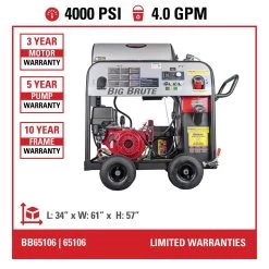 Simpson BB65106 Honda 4000 Psi Gas 4 Gpm Pressure Washer -Gardens and Horticulture 0827b442 d9db 47c7 baff f1d3805e12f9
