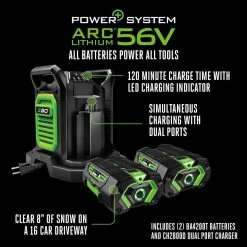 EGO Power + Peak Power SNT2125AP 21 In. Single Stage 56 V Battery Auger-Propelled Snow Blower Kit (B W/ HEATED HANDLES & TWO 7.5 AH BATTERIE -Gardens and Horticulture 0daaa0cb 7038 46d5 8d3d 21a030bf0fc6