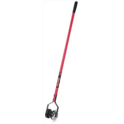 Truper Tru-Tough Steel Dual-Wheeled Rotary Edger 48 In. Fiberglass Handle