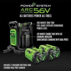 EGO Commercial LBPX8006-2 190 Mph 800 CFM 56 V Battery Backpack Leaf Blower Kit (Battery & Charger) -Gardens and Horticulture 10377f06 1558 4c68 abfa 217bd1b875af