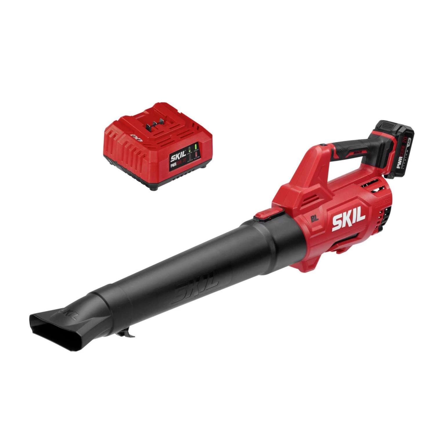 SKIL PWR CORE 20 BL4714B-10 100 Mph 4004 CFM 20 V Battery Handheld Leaf Blower Kit (Battery & Charge 1 SKIL PWR CORE 20 BL4714B-10 100 Mph 4004 CFM 20 V Battery Handheld Leaf Blower Kit (Battery & Charge