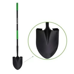 Hooyman 59.25 In. Carbon Steel Round Digging Shovel Fiberglass Handle -Gardens and Horticulture 16dfaa65 c2c7 4bfc 8353 44d8960cbacf