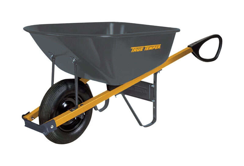 True Temper Steel Wheelbarrow 6 Cu Ft 1 True Temper Steel Wheelbarrow 6 Cu Ft