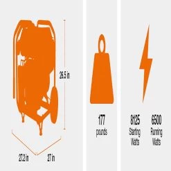 Generac GP Series 6500 W 120/240 V Gasoline Portable Generator -Gardens and Horticulture 34d31541 8921 4d28 9fe7 7e3be5cf0f95