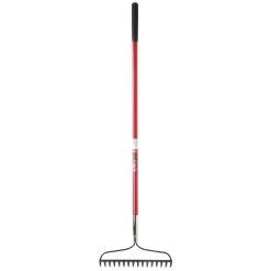Ace 57 In. 16 Tine Steel Bow Rake Fiberglass Handle