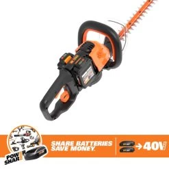 Worx 24 In. 40 V Battery Hedge Trimmer Kit (Battery & Charger) -Gardens and Horticulture 356c117f f81f 44f3 9a8f 767ec3a81e47