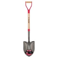 Truper Tru-Tough 41 In. Steel Round Digging Shovel Wood Handle