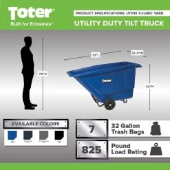 Toter High-Density Polyethylene Tilt Truck 1 Cu Yd -Gardens and Horticulture 49e8e74b b8e2 4bcc beeb 325693a7c3b6