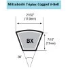 Mitsuboshi Triplex Rawedge Cogged Raw Edge Cogged V-Belt 0.66 In. W X 45 In. L For All Motors