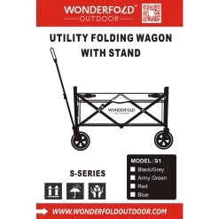 WonderFold Outdoor S-Series Polyester Fabric Folding Utility Wagon 150 Lb. Cap. -Gardens and Horticulture 4ef3b966 a540 4606 be99 51b8e2fbc8b2