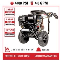 Simpson PowerShot PS60843 CRX 4400 Psi Gas 4 Gpm Pressure Washer 18 Simpson PowerShot PS60843 CRX 4400 Psi Gas 4 Gpm Pressure Washer -Gardens and Horticulture 6333ab66 540f 41b5 a798 965eade174fb