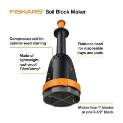 Fiskars 12 In. Soil Block Maker -Gardens and Horticulture 65c321cb 08a7 49ff af2e da5a4e025477