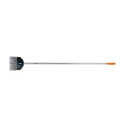 Fiskars 66 In. 11 Tine Poly Shrub Rake Aluminum Handle