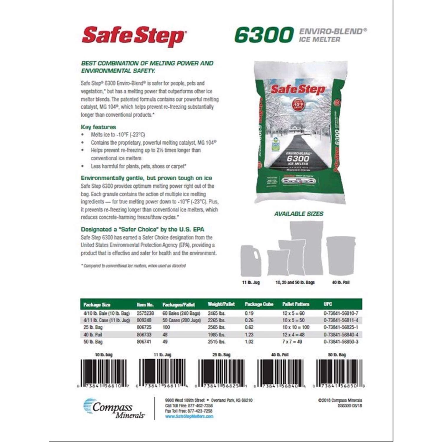 Safe Step Enviro-Blend 6300 Magnesium Chloride Pet Friendly Granule Ice Melt 25 Lb 4 Safe Step Enviro-Blend 6300 Magnesium Chloride Pet Friendly Granule Ice Melt 25 Lb - Image 4