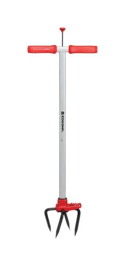 Corona ComfortGEL 4 Tine Steel Hand Tiller 6 In. Aluminum Handle