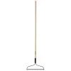 Home Plus+ 54 In. 14 Tine Steel Bow Rake Wood Handle