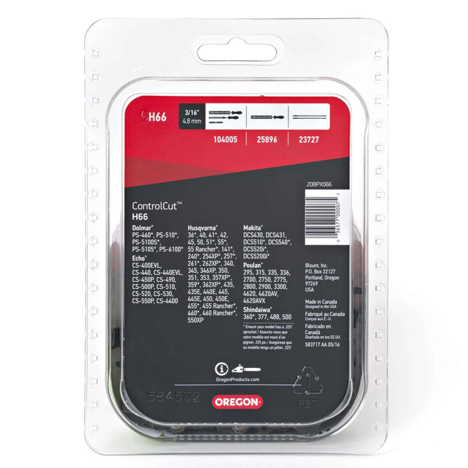 Oregon ControlCut H66 16 In. Chainsaw Chain 66 Links 2 Oregon ControlCut H66 16 In. Chainsaw Chain 66 Links - Image 2