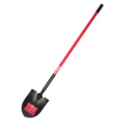 Bully Tools 60 In. Steel Round Digging Shovel Fiberglass Handle