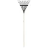 Truper 59 In. 18 Tine Steel Rake Wood Handle