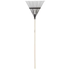 Truper 59 In. 18 Tine Steel Rake Wood Handle