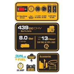 Firman Hybrid Series 5700 W 120/240 V Gasoline Or Propane Portable Generator -Gardens and Horticulture 89c2d9b9 0684 4c60 8dfa 88f92eddfa7d