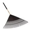 Seymour S400 Jobsite 71 In. 30 Tine Poly Leaf Rake Wood Handle
