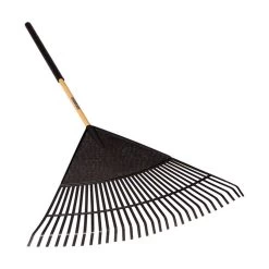 Seymour S400 Jobsite 71 In. 30 Tine Poly Leaf Rake Wood Handle