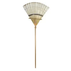 Rugg 61 In. 26 Tine Bamboo Rake Wood Handle