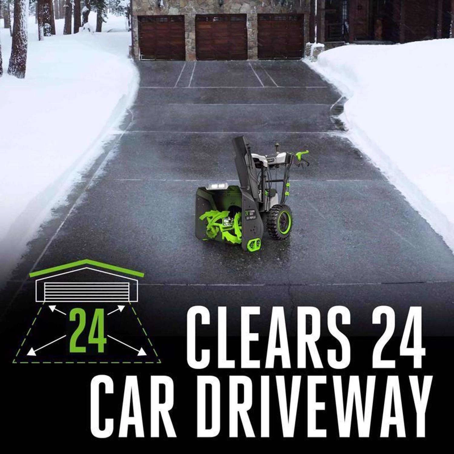 EGO Power+ Peak Power SNT2416 24 In. Two Stage 56 V Battery Snow Blower Kit (Battery & Charger) W/ 2-IN-1 CHUTE ADJUSTMENT & (2) 10AH BATTER 7 EGO Power+ Peak Power SNT2416 24 In. Two Stage 56 V Battery Snow Blower Kit (Battery & Charger) W/ 2-IN-1 CHUTE ADJUSTMENT & (2) 10AH BATTER - Image 7