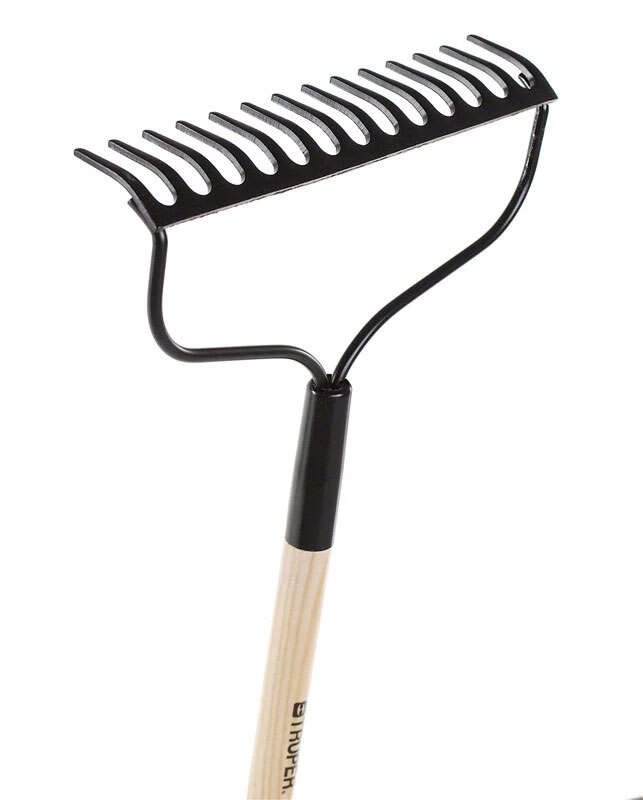 Home Plus+ 54 In. 14 Tine Steel Bow Rake Wood Handle 3 Home Plus+ 54 In. 14 Tine Steel Bow Rake Wood Handle - Image 3