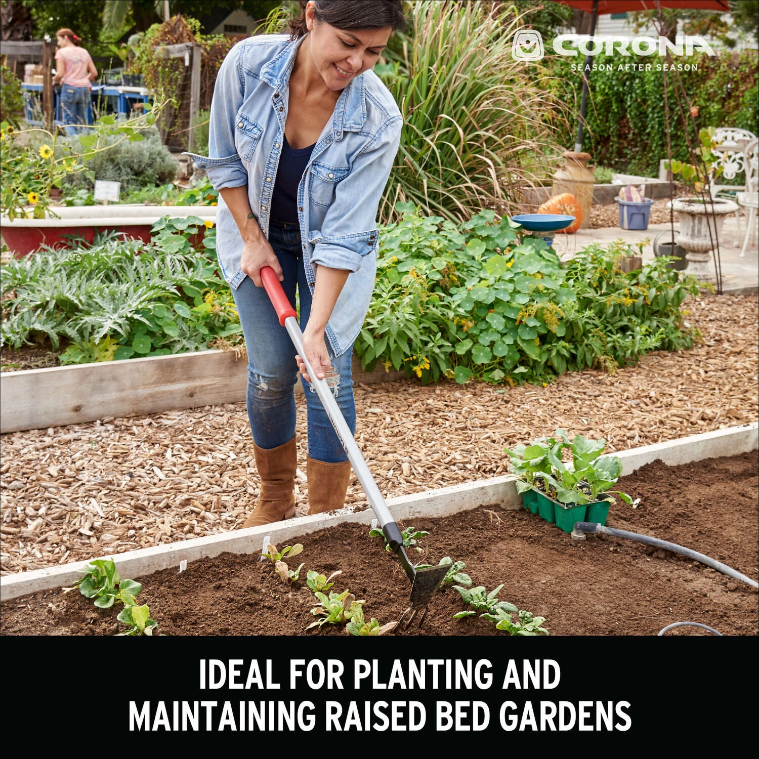 Corona ComfortGEL Carbon Steel Cultivator Hoe 32 In. Polymer Handle 5 Corona ComfortGEL Carbon Steel Cultivator Hoe 32 In. Polymer Handle - Image 5