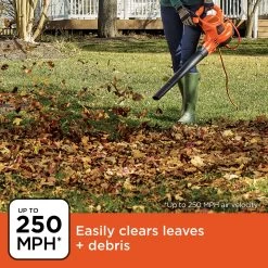 Black & Decker Black+Decker 250 Mph 400 CFM Electric Backpack Blower/Mulcher/Vac -Gardens and Horticulture a5e9ee97 da55 4d60 9882 a4133545027f