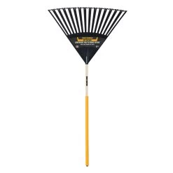 True Temper 65 In. 15 Tine Poly Leaf Rake Wood Handle