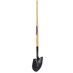 Truper Tru-Tough 54.25 In. Steel Round Garden Shovel Wood Handle