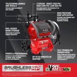 Craftsman V20 CMCPW1500N2 1500 Psi Battery 1.2 Gpm Pressure Washer 11 Craftsman V20 CMCPW1500N2 1500 Psi Battery 1.2 Gpm Pressure Washer -Gardens and Horticulture b90594f9 50e9 4a95 9e82 40825c7ecfad