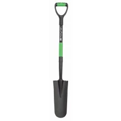 Hooyman 43.25 In. Carbon Steel Round Digging Shovel Fiberglass Handle