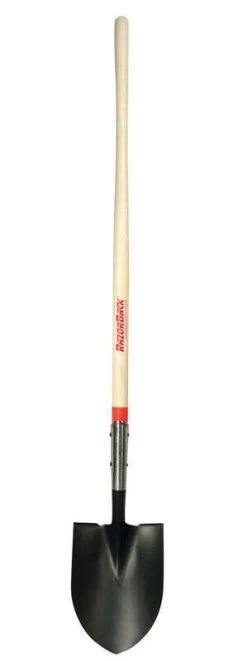 Razor-Back 58.63 In. Steel Round Digging Shovel Wood Handle