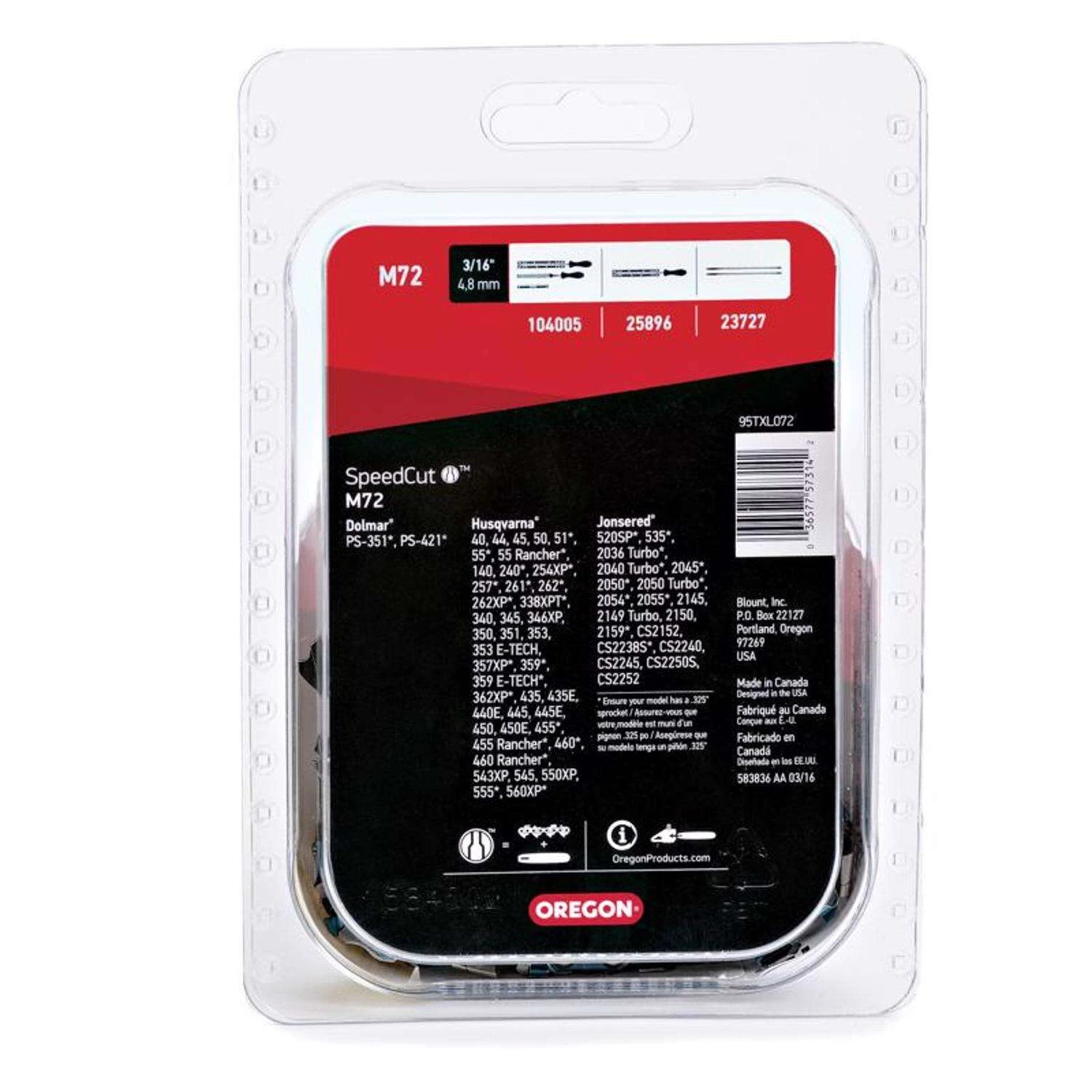 Oregon SpeedCut M72 18 In. Chainsaw Chain 72 Links 5 Oregon SpeedCut M72 18 In. Chainsaw Chain 72 Links - Image 5