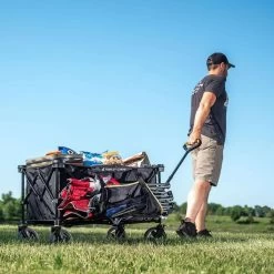 Gorilla Carts Polyester Fabric Folding Utility Wagon 150 Lb. Cap. -Gardens and Horticulture c06731bd 5b59 4c39 8606 c5b5bea372fb