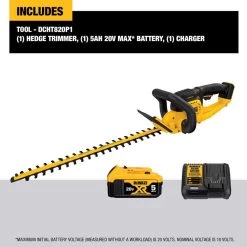 DeWalt 20V MAX DCHT820P1 22 In. 20 V Battery Hedge Trimmer Kit (Battery & Charger) 12 DeWalt 20V MAX DCHT820P1 22 In. 20 V Battery Hedge Trimmer Kit (Battery & Charger) -Gardens and Horticulture c0b2f7b3 2ef3 4d5b b1c9 2f955a8489a3