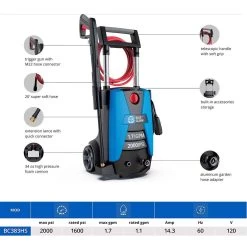 AR Blue Clean BC383HSS OEM Branded 2150 Psi Electric 1.6 Gpm Pressure Washer -Gardens and Horticulture c863bb5f a480 456f 975d 9e227f04e1bb