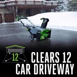 EGO Power+ Peak Power SNT2112 21 In. Single Stage 56 V Battery Snow Blower Kit (Battery & Charger) W/ STEEL AUGER & TWO 5.0 AH BATTERIES -Gardens and Horticulture c8abf2e3 3ef8 4276 8a5f d8a57a6d50e8