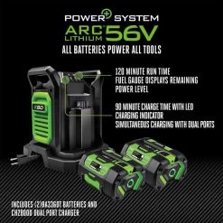 EGO Commercial LBPX8004-2 190 Mph 800 CFM 56 V Battery Backpack Leaf Blower Kit (Battery & Charger) W/ (2) 6AH BATTERIES -Gardens and Horticulture cba636d9 c34d 4ac6 9bd3 f2a217058914