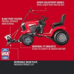 Craftsman 14 In. W X 42 In. L Steel Snow Blade -Gardens and Horticulture cfc73091 44cc 47ce b4cb cb38a6b46ee7