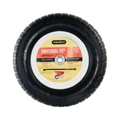 Marathon Universal Fit 8 In. D X 14.5 In. D 300 Lb. Cap. Centered Wheelbarrow Tire Rubber 1 Pk