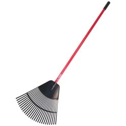 Bully Tools 63 In. 26 Tine Poly Leaf Rake Fiberglass Handle