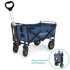WonderFold Outdoor S-Series Polyester Fabric Folding Utility Wagon 150 Lb. Cap.