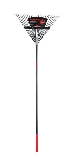 Razor-Back 68 In. 24 Tine Steel Leaf Rake Fiberglass Handle