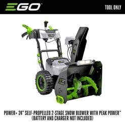 EGO Power+ Peak Power SNT2410 24 In. Two Stage 56 V Battery Snow Blower Tool Only W/ 2-IN-1 CHUTE ADJUSTMENT -Gardens and Horticulture dc8d13db 15c5 4fad 9cc3 ad57d445de24